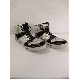 Gotta Flurt Women's Black/Silver Bling Sequin Dance Athletic Sneakers Shoes Sz 8